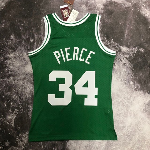 PAUL PIERCE BOSTON CELTICS THROWBACK JERSEY (HEAT APPLIED) - Prime Reps