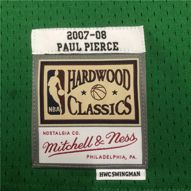 PAUL PIERCE BOSTON CELTICS THROWBACK JERSEY (HEAT APPLIED) - Prime Reps