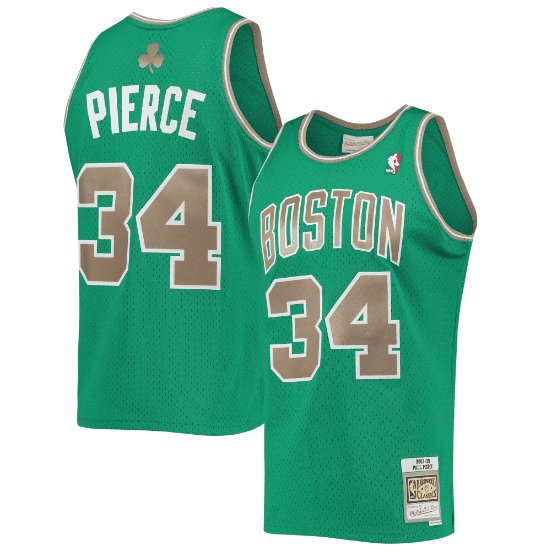 PAUL PIERCE BOSTON CELTICS THROWBACK JERSEY (HEAT APPLIED) - Prime Reps