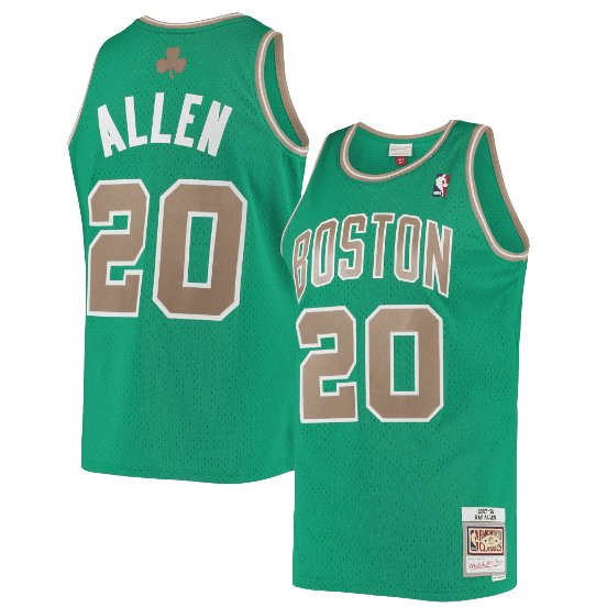 RAY ALLEN BOSTON CELTICS THROWBACK JERSEY (HEAT APPLIED) - Prime Reps