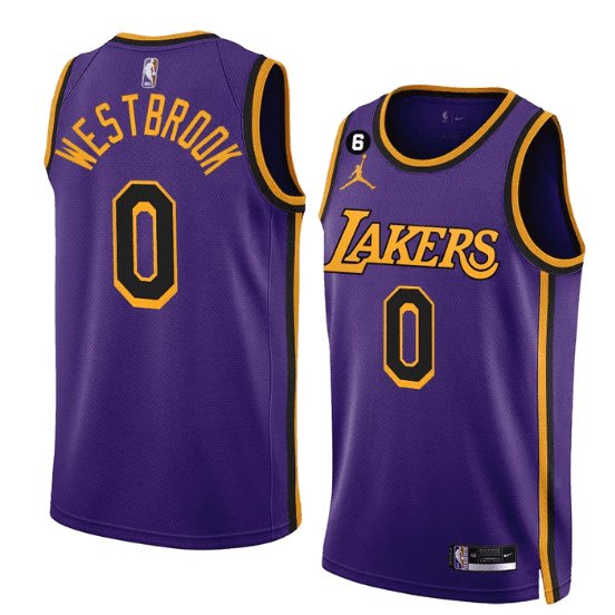 RUSSELL WESTBROOK LOS ANGELES LAKERS 2022-23 STATEMENT JERSEY - Prime Reps