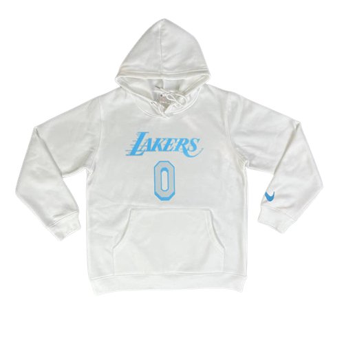 RUSSELL WESTBROOK LOS ANGELES LAKERS COTTON PULLOVER HOODIE - Prime Reps