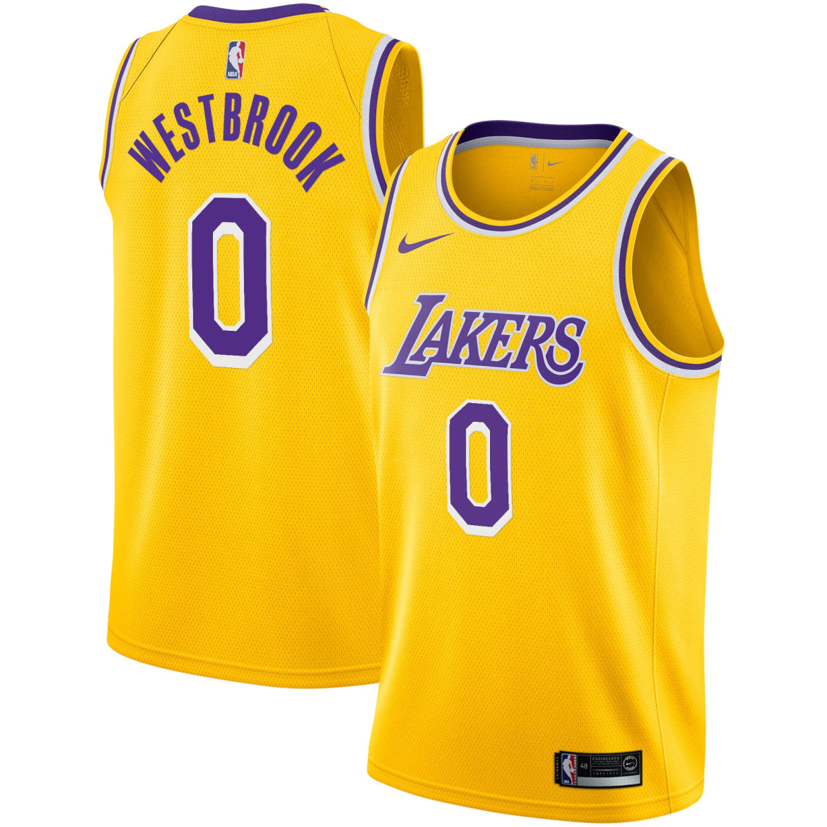 RUSSELL WESTBROOK LOS ANGELES LAKERS ICON JERSEY - Prime Reps