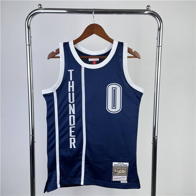 RUSSELL WESTBROOK OKLAHOMA CITY THUNDER THROWBACK JERSEY (HEAT APPLIED) - Prime Reps