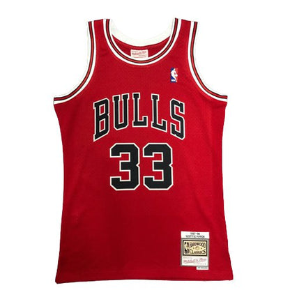 SCOTTIE PIPPEN CHICAGO BULLS THROWBACK JERSEY (HEAT APPLIED) - Prime Reps
