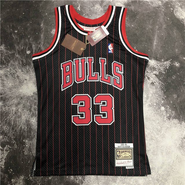 SCOTTIE PIPPEN CHICAGO BULLS THROWBACK JERSEY (HEAT APPLIED) - Prime Reps