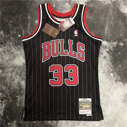SCOTTIE PIPPEN CHICAGO BULLS THROWBACK JERSEY (HEAT APPLIED) - Prime Reps