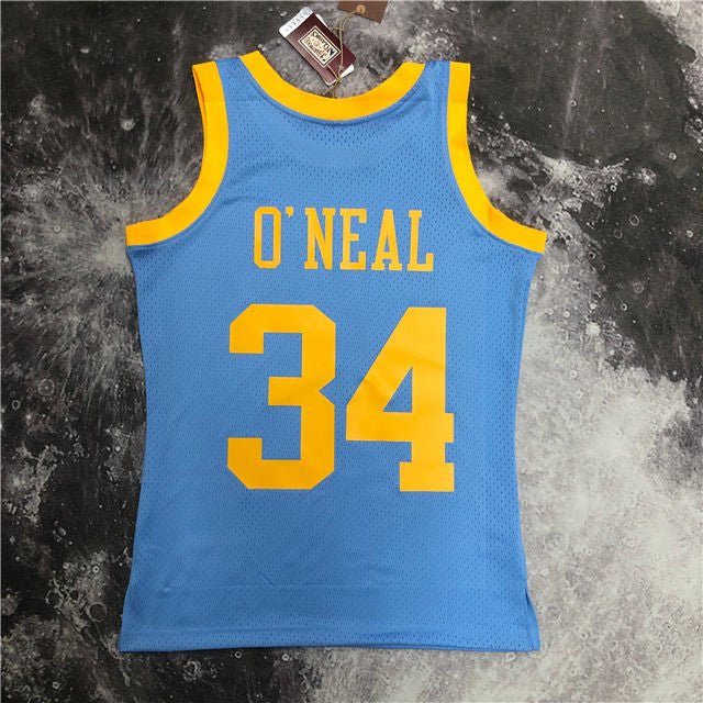 SHAQUILLE O'NEAL LOS ANGELES LAKERS "MPLS" THROWBACK JERSEY (HEAT APPLIED) - Prime Reps