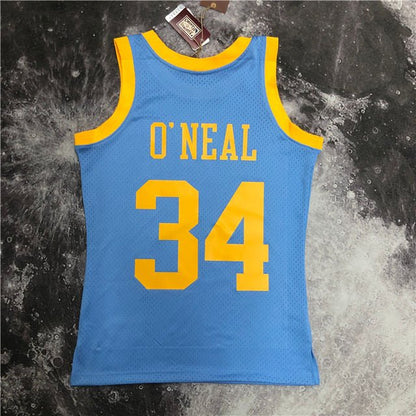 SHAQUILLE O'NEAL LOS ANGELES LAKERS "MPLS" THROWBACK JERSEY (HEAT APPLIED) - Prime Reps