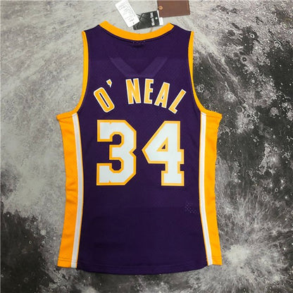 SHAQUILLE O'NEAL LOS ANGELES LAKERS THROWBACK JERSEY (HEAT APPLIED) - Prime Reps