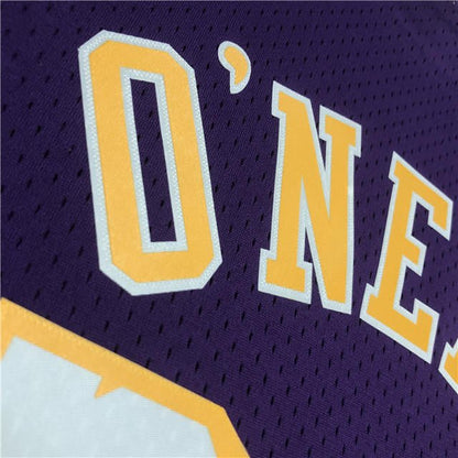 SHAQUILLE O'NEAL LOS ANGELES LAKERS THROWBACK JERSEY (HEAT APPLIED) - Prime Reps