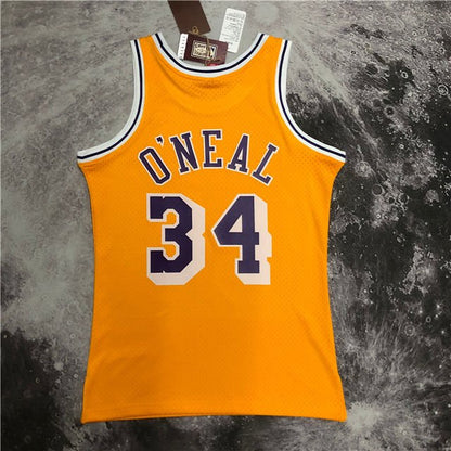 SHAQUILLE O'NEAL LOS ANGELES LAKERS THROWBACK JERSEY (HEAT APPLIED) - Prime Reps