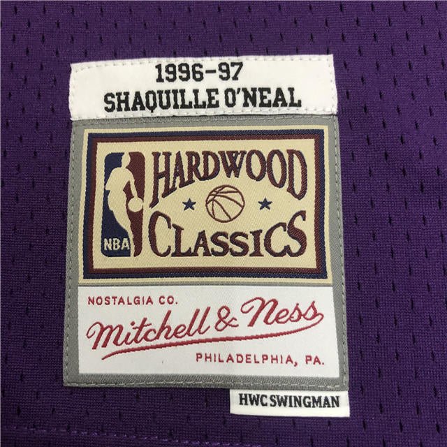 SHAQUILLE O'NEAL LOS ANGELES LAKERS THROWBACK JERSEY (HEAT APPLIED) - Prime Reps