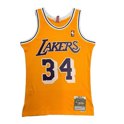 SHAQUILLE O'NEAL LOS ANGELES LAKERS THROWBACK JERSEY (HEAT APPLIED) - Prime Reps