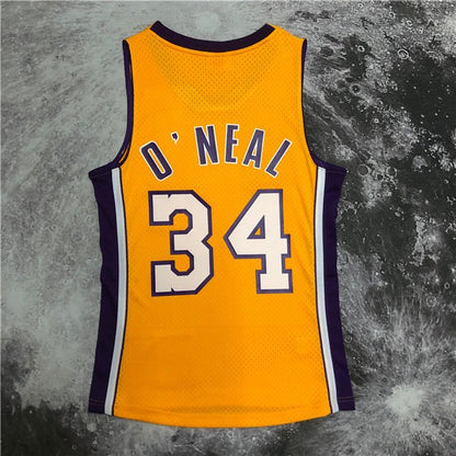 SHAQUILLE O'NEAL LOS ANGELES LAKERS THROWBACK JERSEY (HEAT APPLIED) - Prime Reps