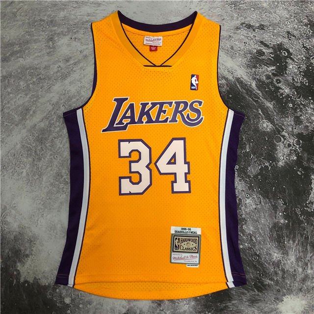 SHAQUILLE O'NEAL LOS ANGELES LAKERS THROWBACK JERSEY (HEAT APPLIED) - Prime Reps