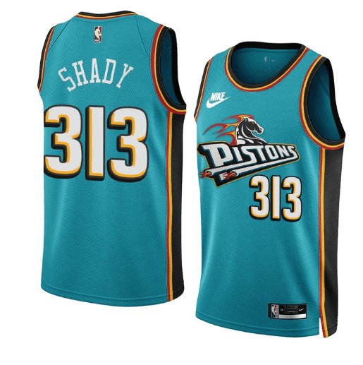 SLIM SHADY DETROIT PISTONS 2022-23 CLASSIC JERSEY - Prime Reps