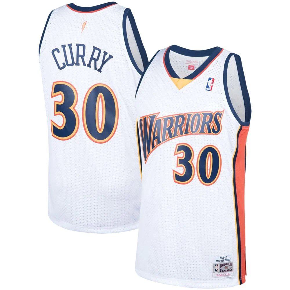 STEPHEN CURRY GOLDEN STATE WARRIORS THROWBACK JERSEY (HEAT APPLIED) - Prime Reps