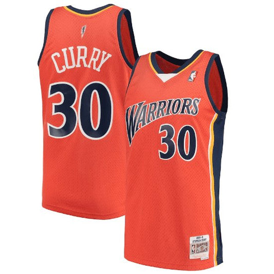 STEPHEN CURRY GOLDEN STATE WARRIORS THROWBACK JERSEY (HEAT APPLIED) - Prime Reps