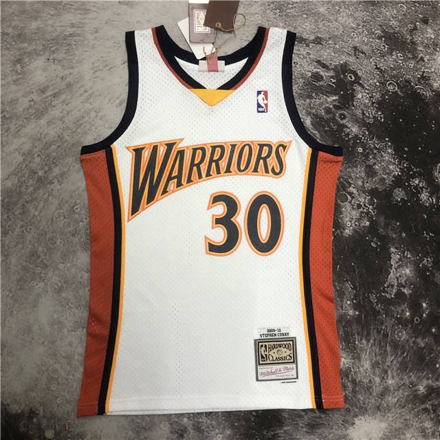 STEPHEN CURRY GOLDEN STATE WARRIORS THROWBACK JERSEY (HEAT APPLIED) - Prime Reps