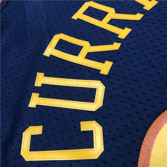 STEPHEN CURRY GOLDEN STATE WARRIORS THROWBACK JERSEY (HEAT APPLIED) - Prime Reps