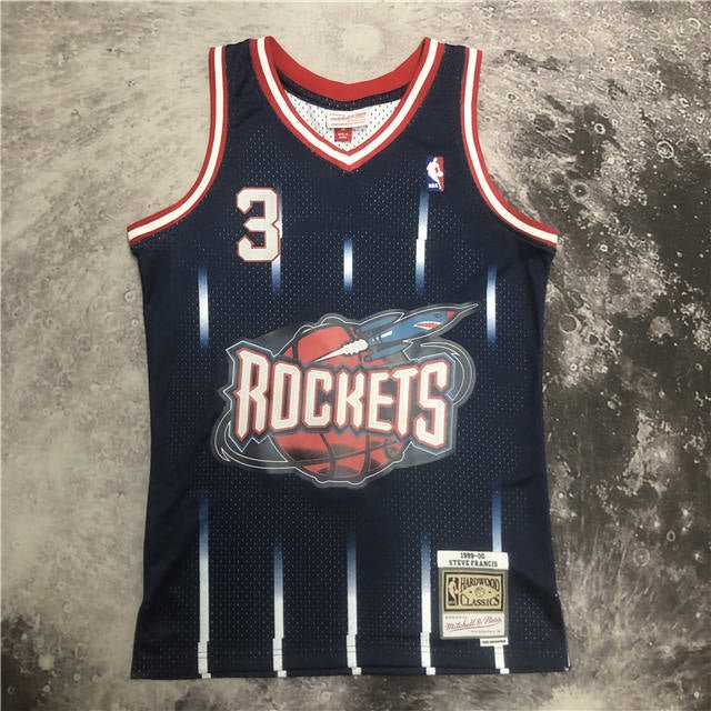 STEVE FRANCIS HOUSTON ROCKETS THROWBACK JERSEY (HEAT APPLIED) - Prime Reps