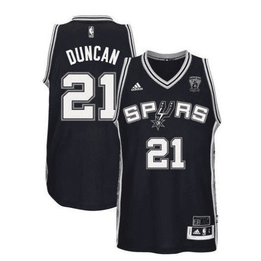 TIM DUNCAN COMMEMORATIVE THROWBACK SAN ANTONIO SPURS JERSEY - Prime Reps