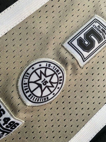 TIM DUNCAN COMMEMORATIVE THROWBACK SAN ANTONIO SPURS JERSEY - Prime Reps