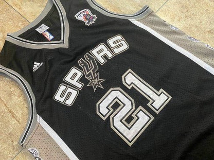 TIM DUNCAN COMMEMORATIVE THROWBACK SAN ANTONIO SPURS JERSEY - Prime Reps