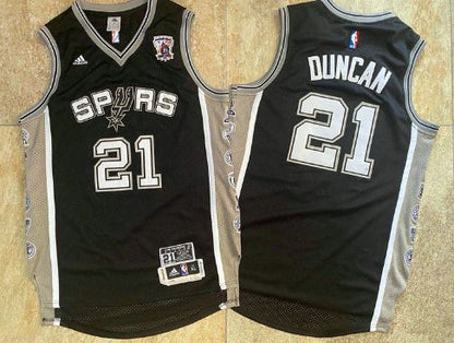 TIM DUNCAN COMMEMORATIVE THROWBACK SAN ANTONIO SPURS JERSEY - Prime Reps