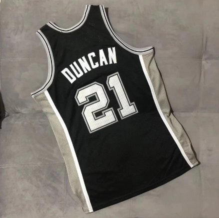 TIM DUNCAN SAN ANTONIO SPURS THROWBACK JERSEY - Prime Reps
