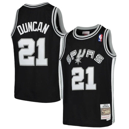 TIM DUNCAN SAN ANTONIO SPURS THROWBACK JERSEY (HEAT APPLIED) - Prime Reps
