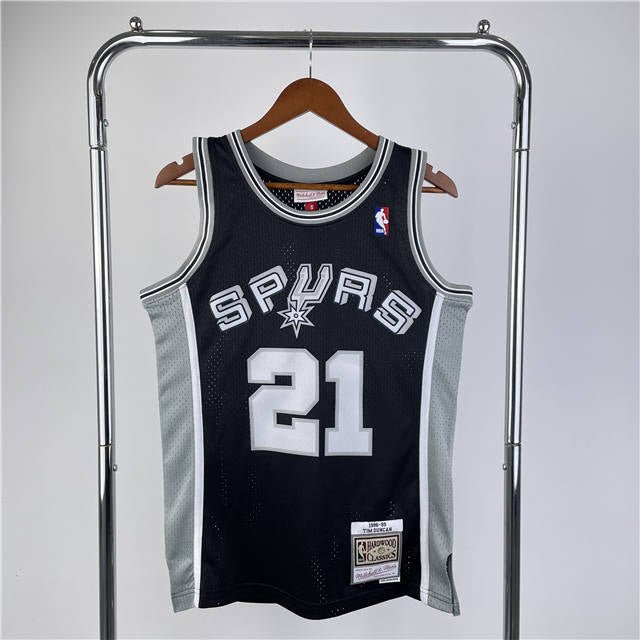 TIM DUNCAN SAN ANTONIO SPURS THROWBACK JERSEY (HEAT APPLIED) - Prime Reps