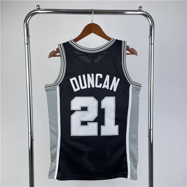 TIM DUNCAN SAN ANTONIO SPURS THROWBACK JERSEY (HEAT APPLIED) - Prime Reps