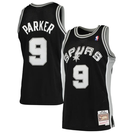 TONY PARKER SAN ANTONIO SPURS THROWBACK JERSEY (HEAT APPLIED) - Prime Reps