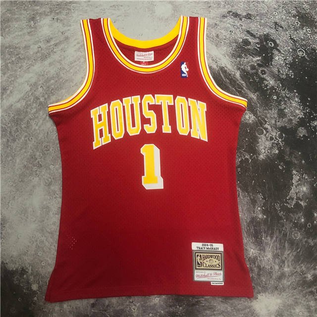 TRACY MCGRADY HOUSTON ROCKETS THROWBACK JERSEY (HEAT APPLIED) - Prime Reps