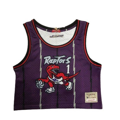 TRACY MCGRADY TORONTO RAPTORS WOMEN'S CROP TOP THROWBACK JERSEY - Prime Reps
