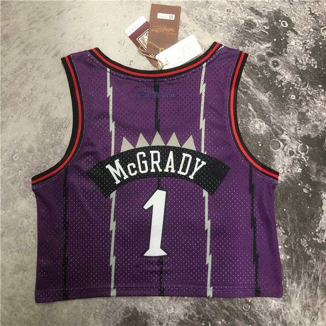 TRACY MCGRADY TORONTO RAPTORS WOMEN'S CROP TOP THROWBACK JERSEY - Prime Reps