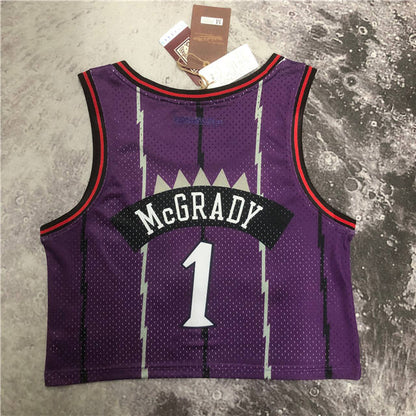 TRACY MCGRADY TORONTO RAPTORS WOMEN'S CROP TOP THROWBACK JERSEY - Prime Reps