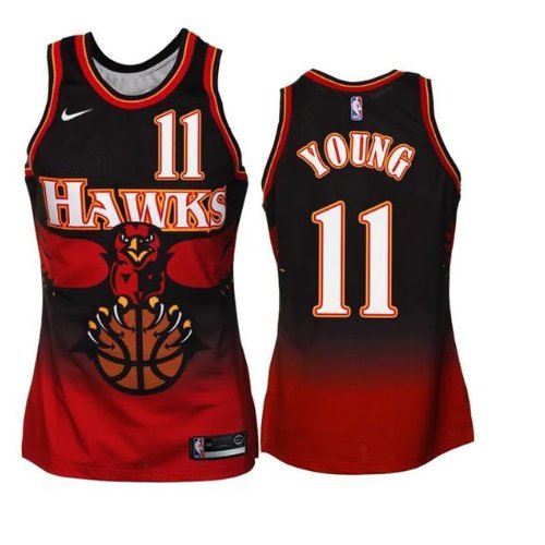 TRAE YOUNG ATLANTA HAWKS THROWBACK JERSEY - Prime Reps