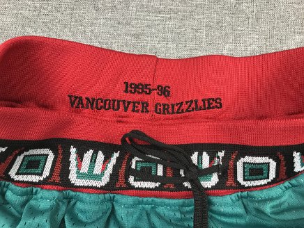 VANCOUVER GRIZZLIES THROWBACK BASKETBALL SHORTS - Prime Reps