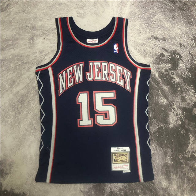 VINCE CARTER NEW JERSEY NETS THROWBACK JERSEY (HEAT APPLIED) - Prime Reps