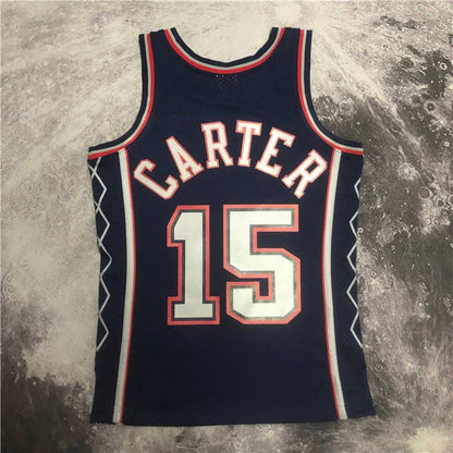 VINCE CARTER NEW JERSEY NETS THROWBACK JERSEY (HEAT APPLIED) - Prime Reps