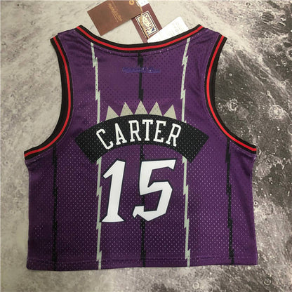 VINCE CARTER TORONTO RAPTORS WOMEN'S CROP TOP THROWBACK JERSEY - Prime Reps