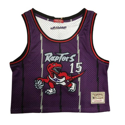 VINCE CARTER TORONTO RAPTORS WOMEN'S CROP TOP THROWBACK JERSEY - Prime Reps